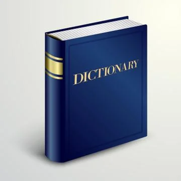 Vector blue dictionary book Illustrazione stock