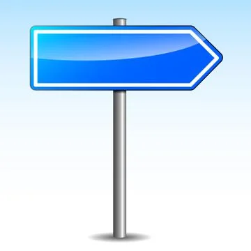 Vector blue directional signpost Illustrazione stock
