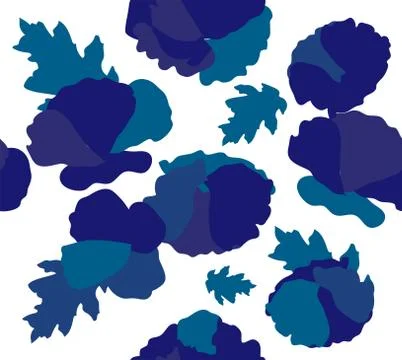 Vector Blue Flowers Stock Illustration