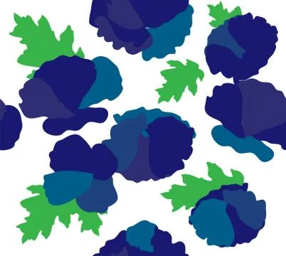Vector Blue Flowers Stock Illustration