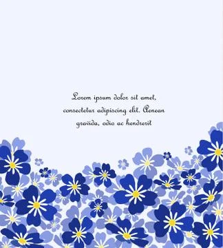 Vector blue forget me not flowers Stock Illustration