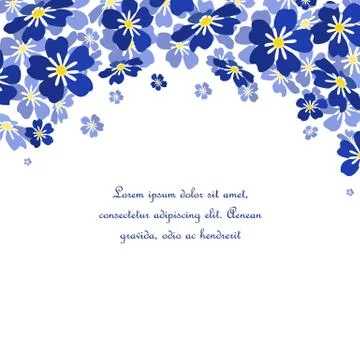 Vector blue forget me not flowers Stock Illustration
