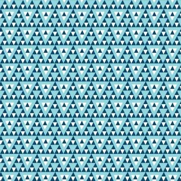 Vector blue geometric triangle seamless pattern background. イラスト素材