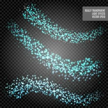 Vector blue glitter abstract illustration. Star dust trail sparkling particles Stock Illustration