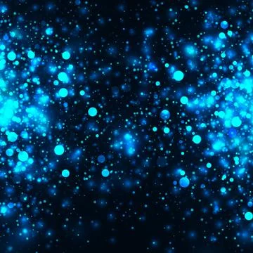 Vector blue glowing light glitter background. Magic glow light effect. Star b Stock Illustration
