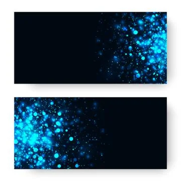 Vector blue glowing light glitter background. Magic glow light effect. Star b Stock Illustration