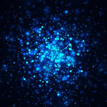 Vector blue glowing light glitter background Stock Illustration