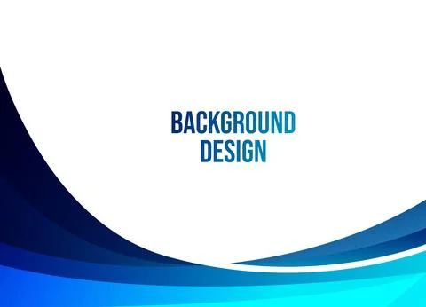 Vector blue gradient background. curved wallpaper Stock Illustration