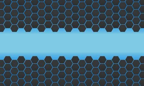 Vector blue gradient background hexagons Stock Illustration