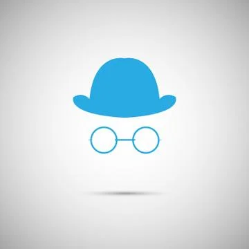 Vector blue hat on a white background Stock Illustration