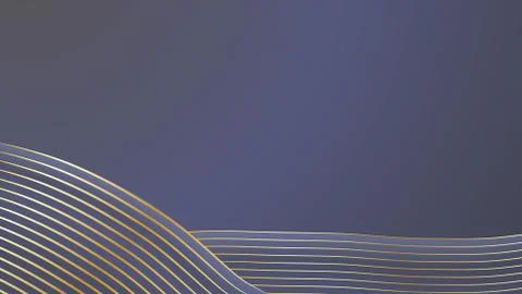 Vector blue luxury background for web. Golden waves on a gradient background Stockillustratie