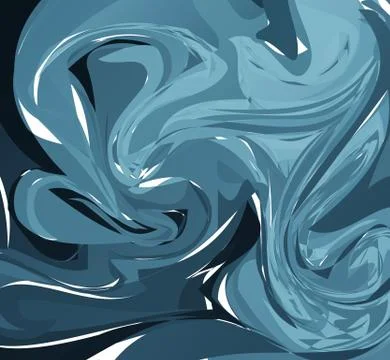 Vector Blue marble abstract background. Liquid marble pattern. Trendy templat Stock Illustration