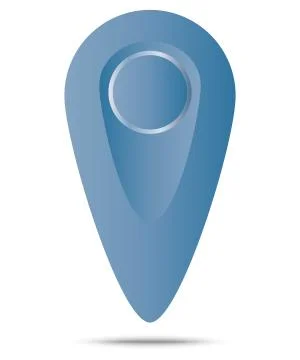 Vector. Blue marker for map isolated on white background. Stock Illustration