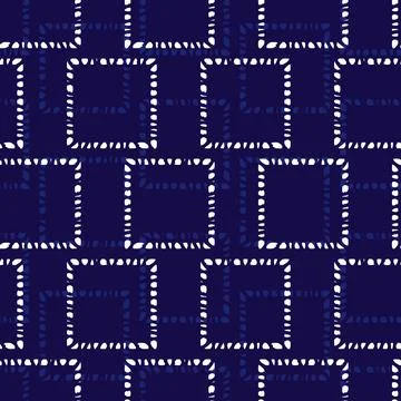 Vector blue monochrome simple large squares seamless pattern. Suitable for .. Stock Illustration