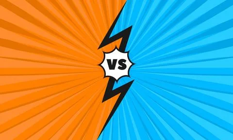 Vector blue orange background in comic book style Stock Illustration