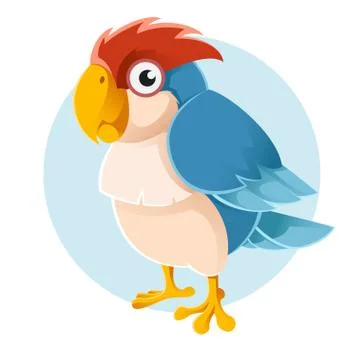 Vector blue parrot Stock Illustration