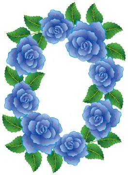 Vector  blue roses Stock Illustration