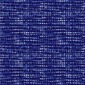 Vector blue seamless fabric texture. Canvas for embroidery. Shibori abstract  Stock Illustration