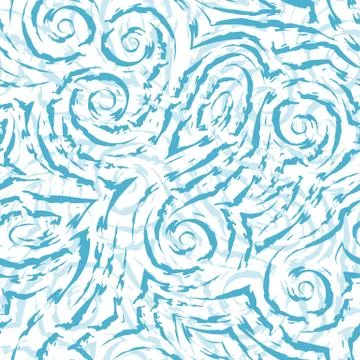 Vector blue seamless pattern drawn with a brush for decor isolated on a white Illustration