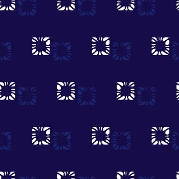 Vector blue shibori simple square polka dot seamless pattern. Suitable for .. 스톡 일러스트