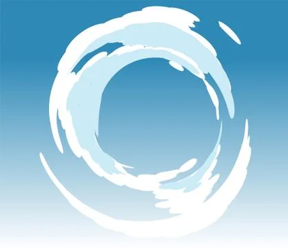 Vector blue sky clouds. Anime clean style. Background design Illustrazione stock