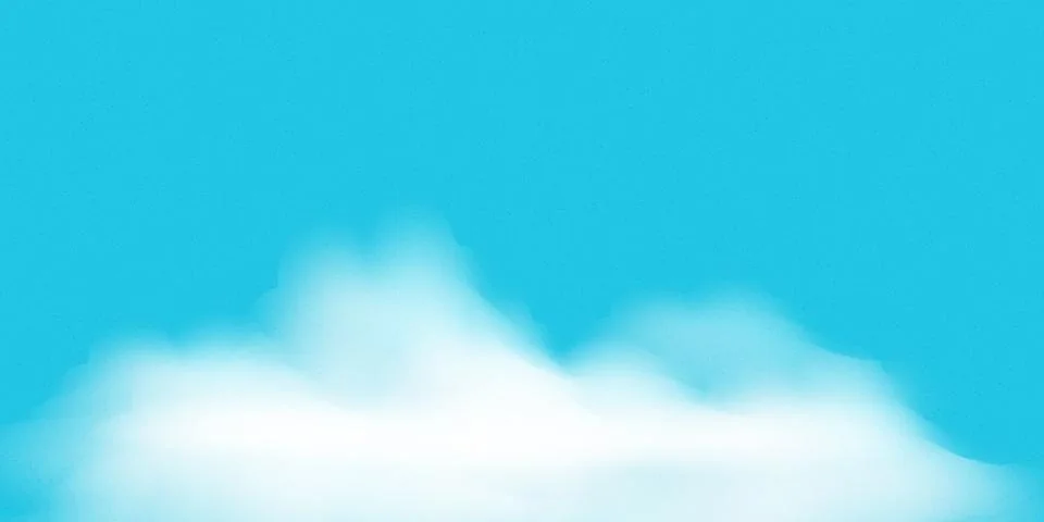 Vector Blue sky with large fluffy white clouds and film grain texture. Abstract 스톡 일러스트