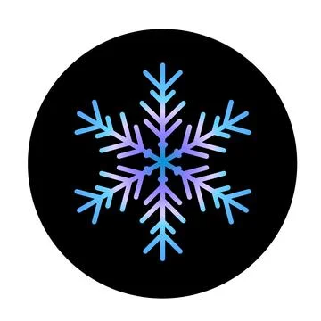 Vector blue snowflake at round background icon. illustration for web Stock-Illustration