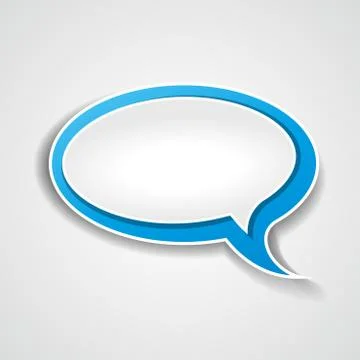 Vector blue speech bubble Illustrazione stock