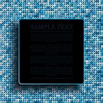Vector blue square frame on the background. Stock Illustration