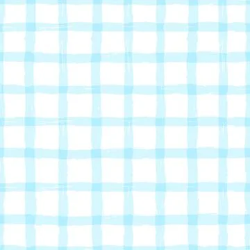 Vector blue squared seamless vintage pattern on white background. Stock Illustration