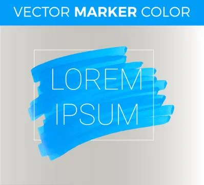 Vector blue stripes drawn with markers. Elements for design and background Illustrazione stock