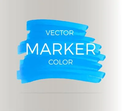 Vector blue stripes drawn with markers. Elements for design and background Illustrazione stock