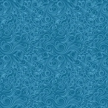 Vector Blue Swirl Pattern Stock Illustration