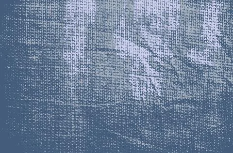 Vector blue texture of linen crumpled fabric Stock Illustration