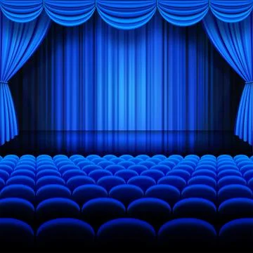 Vector Blue Theater Stock Illustration