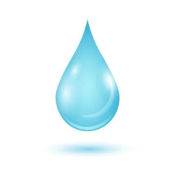 Vector blue water drop isolated on white background. Stockillustratie