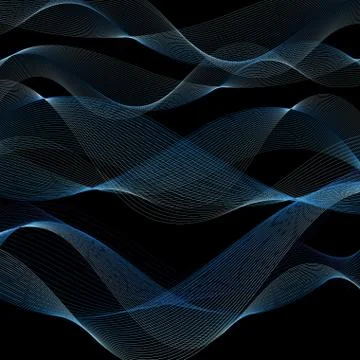 Vector blue waves Stock Illustration