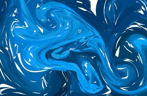 Vector Blue White marble abstract background. Liquid marble pattern. Trendy t Stockillustratie