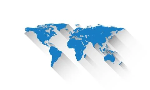 Vector blue world map illustration. イラスト素材