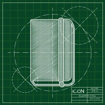 Vector blueprint icon Stock Illustration