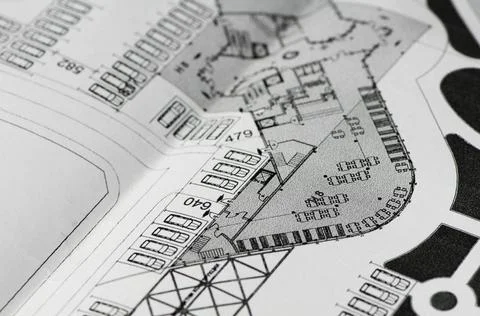 Vector blueprint Vector blueprint. Architect house plan ,model released, S... Fotos de archivo