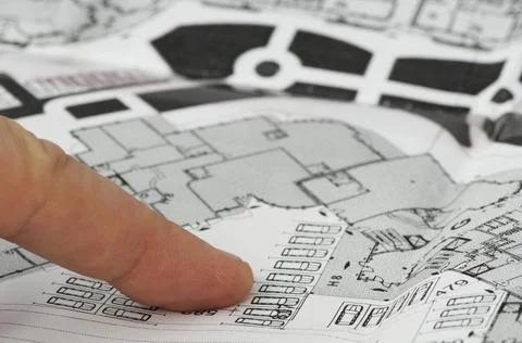 Vector blueprint Vector blueprint. Architect house plan ,model released, S... Fotos de archivo