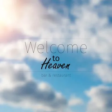 Vector blurred background of sky with clouds 스톡 일러스트