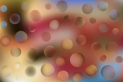 Vector blurred gradient colored background with abstract colorful bubbles Stock Illustration