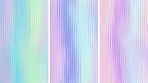 Vector Blurred holographic gradient background. Ribbed glass texture. Stock Illustration