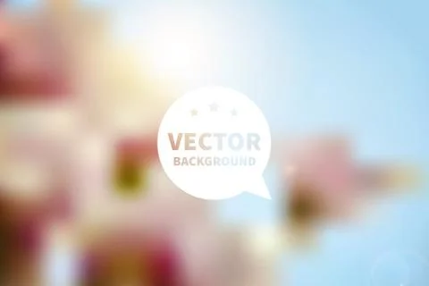 Vector blurred nature spring flower background Illustrazione stock