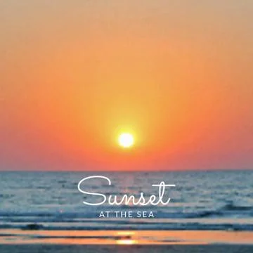 Vector blurred sea sunset background. Stock-Illustration