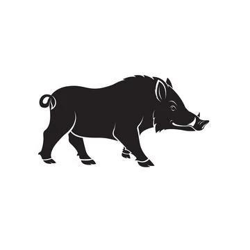 Vector of boar design on white background. Wild Animals. Easy editable layere Stock Illustration