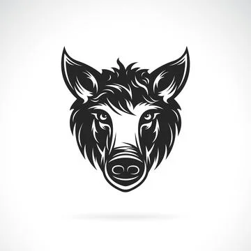 Vector of a boar head  design on white background. Easy editable layered ve.. Stock Illustration