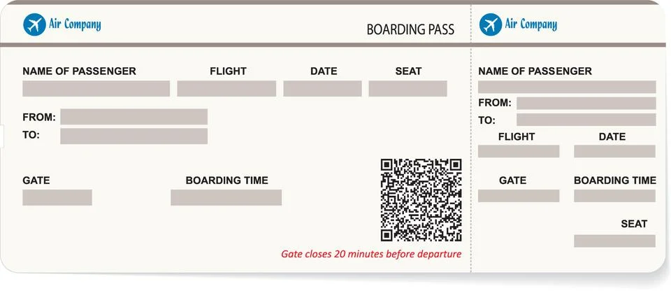 Vector of a boarding pass Stock Illustration